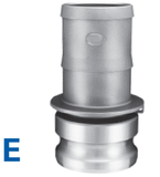 Male Coupler x Male Hose Shank - Cam & Groove Type E Camlock Fittings