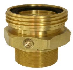 3-1/4" M. Acme x 2" MNPT Adapter with 1/4" FNPT Vent Hole